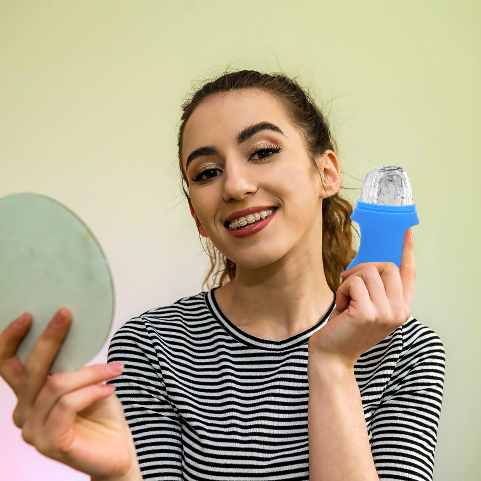 Rolo de gelo facial de silicon - Face Ice Roller Puffiness avaliação e preço